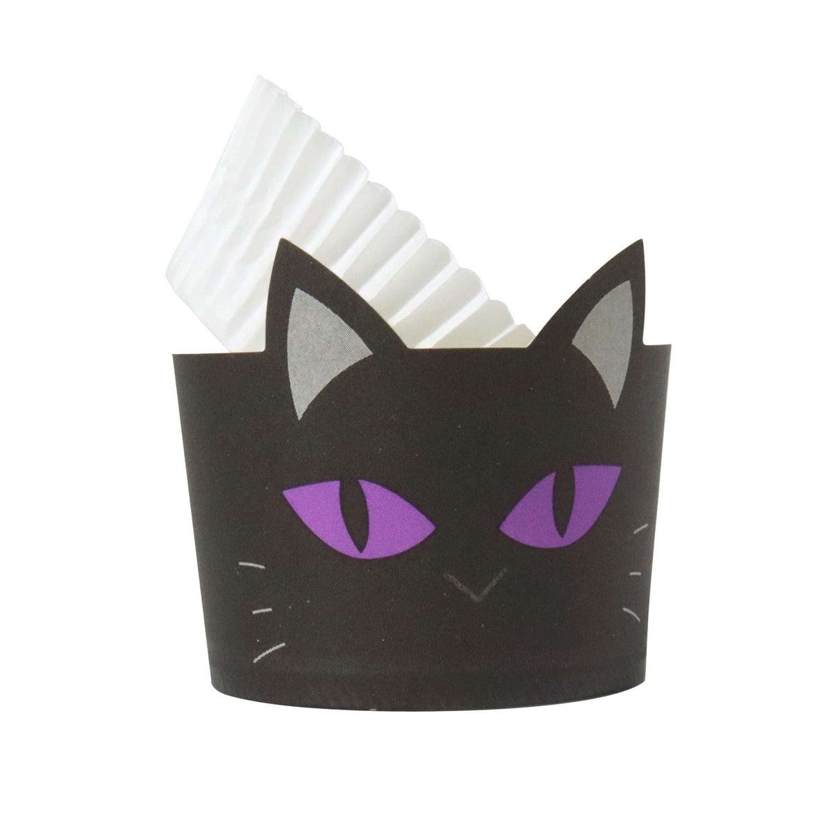 Halloween Bakvormpjes met Cupcakevormpjes - Zwarte Kat (Set van 12)