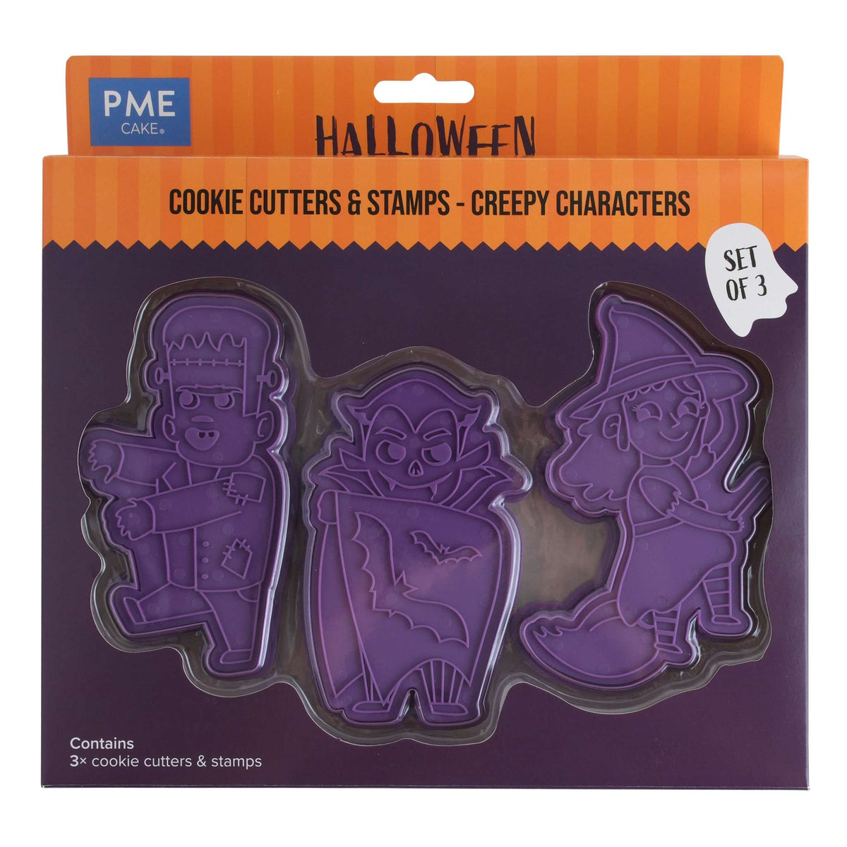 Halloween Koekjesuitstekers & Stempels - Griezelige Personages (Set van 3)