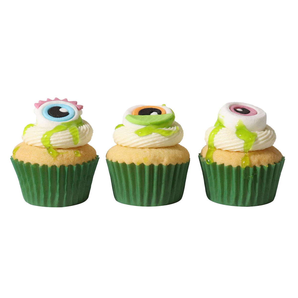 Halloween Cupcake Dekorationsset - Schleimmonster