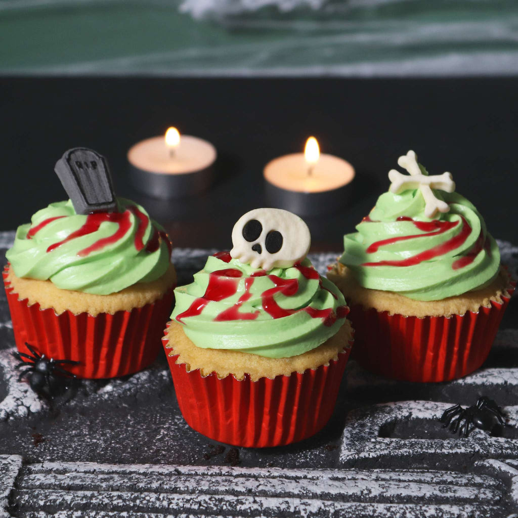Grisly Graveyard Edible Cupcake Decorating Kit Set Of 7  (33.7g / 1.19oz)