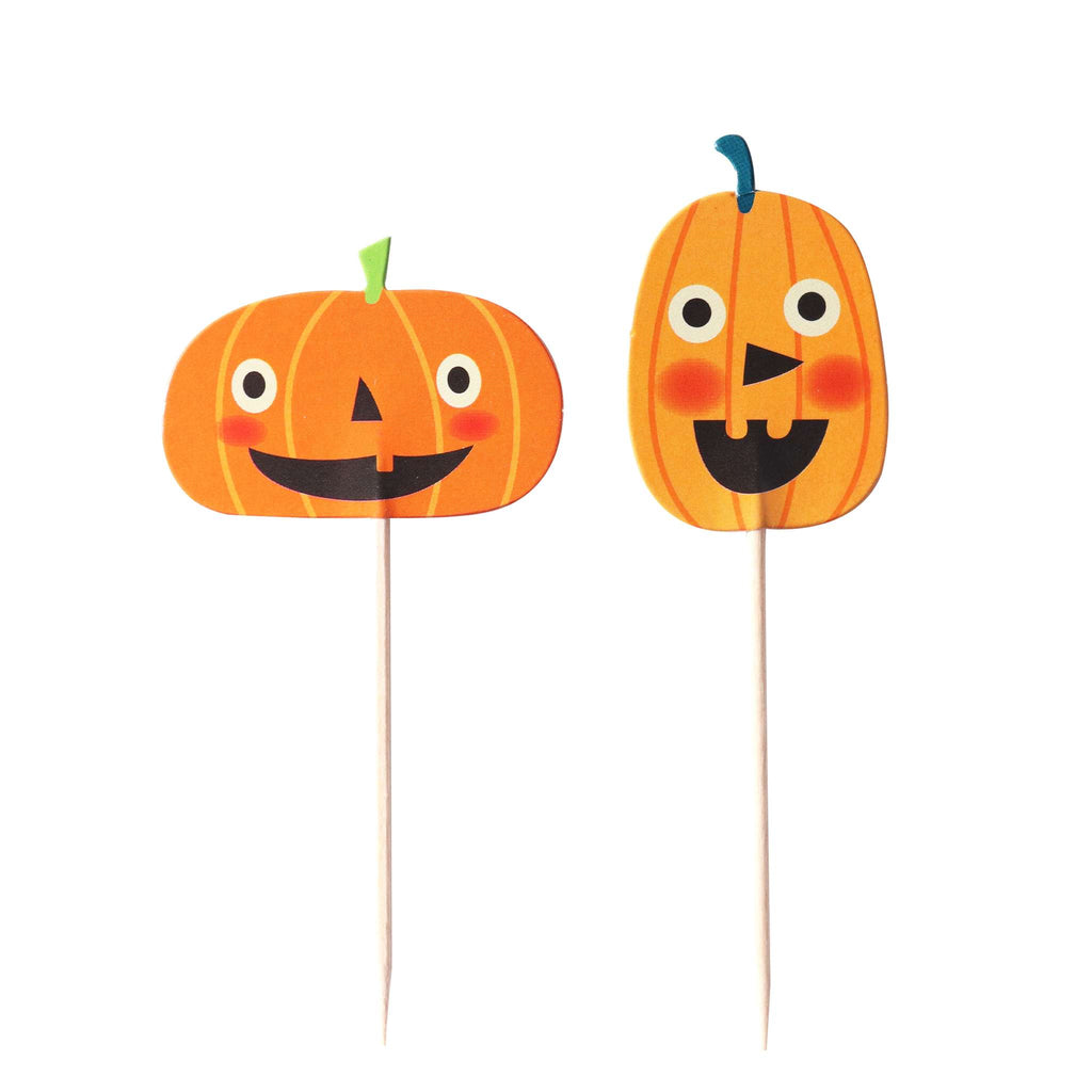 Halloween Bakförmchen & Cupcake Dekorationensset - Jack-o-Lantern (48 Stück)