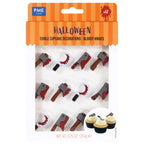 Halloween Eetbare Cupcake Suikerdecoraties - Bloederige Messen (12 stuks)