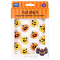 Halloween Essbare Zucker Tortenaufsatz - Kürbisfratze (12 Stück)
