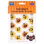 Halloween Essbare Zucker Tortenaufsatz - Kürbisfratze (12 Stück)