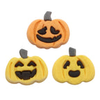 Halloween Essbare Zucker Tortenaufsatz - Kürbisfratze (12 Stück)