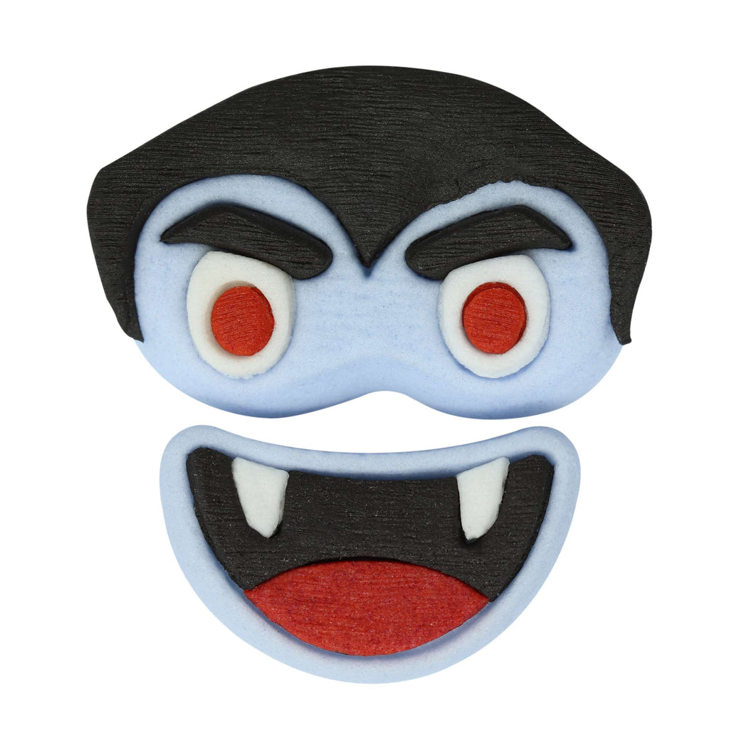 Halloween Essbare Zucker Tortenaufsatz - Monstergesichter (12 Stück)