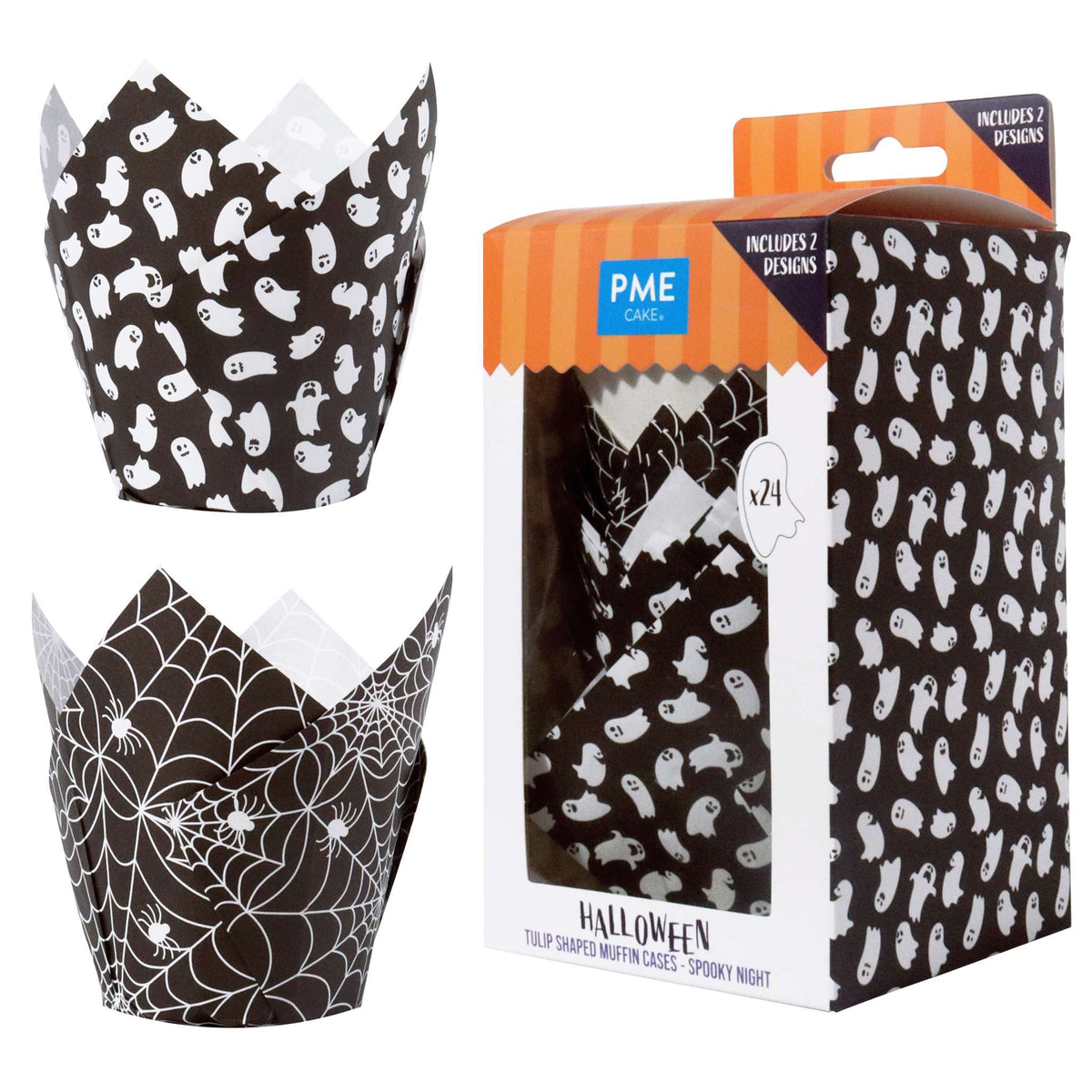 Spooky Night Tulip Shaped Muffin Cases Pk/24