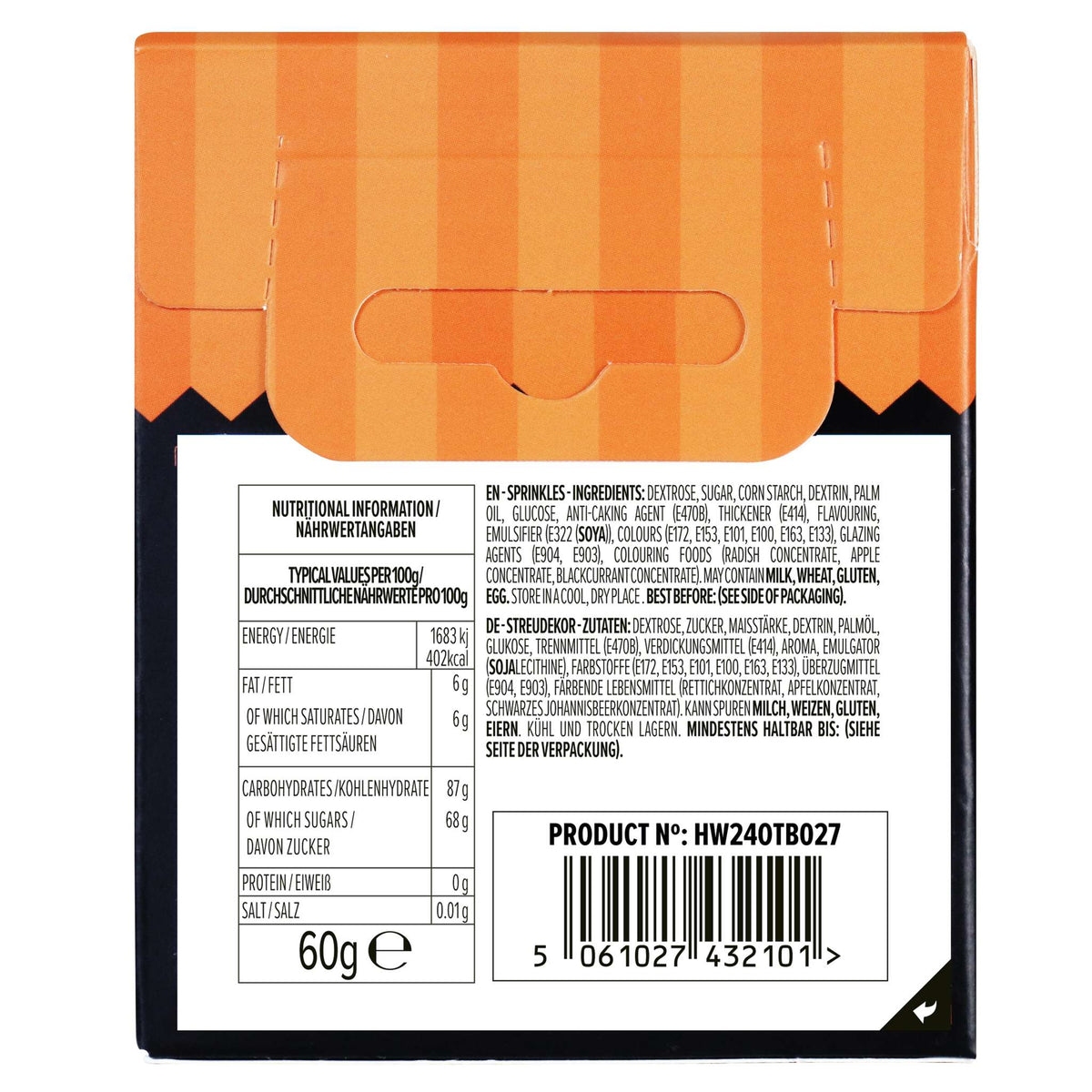 Out of the Box Halloween Sprinkles - Jack-o-Lantern (60g)