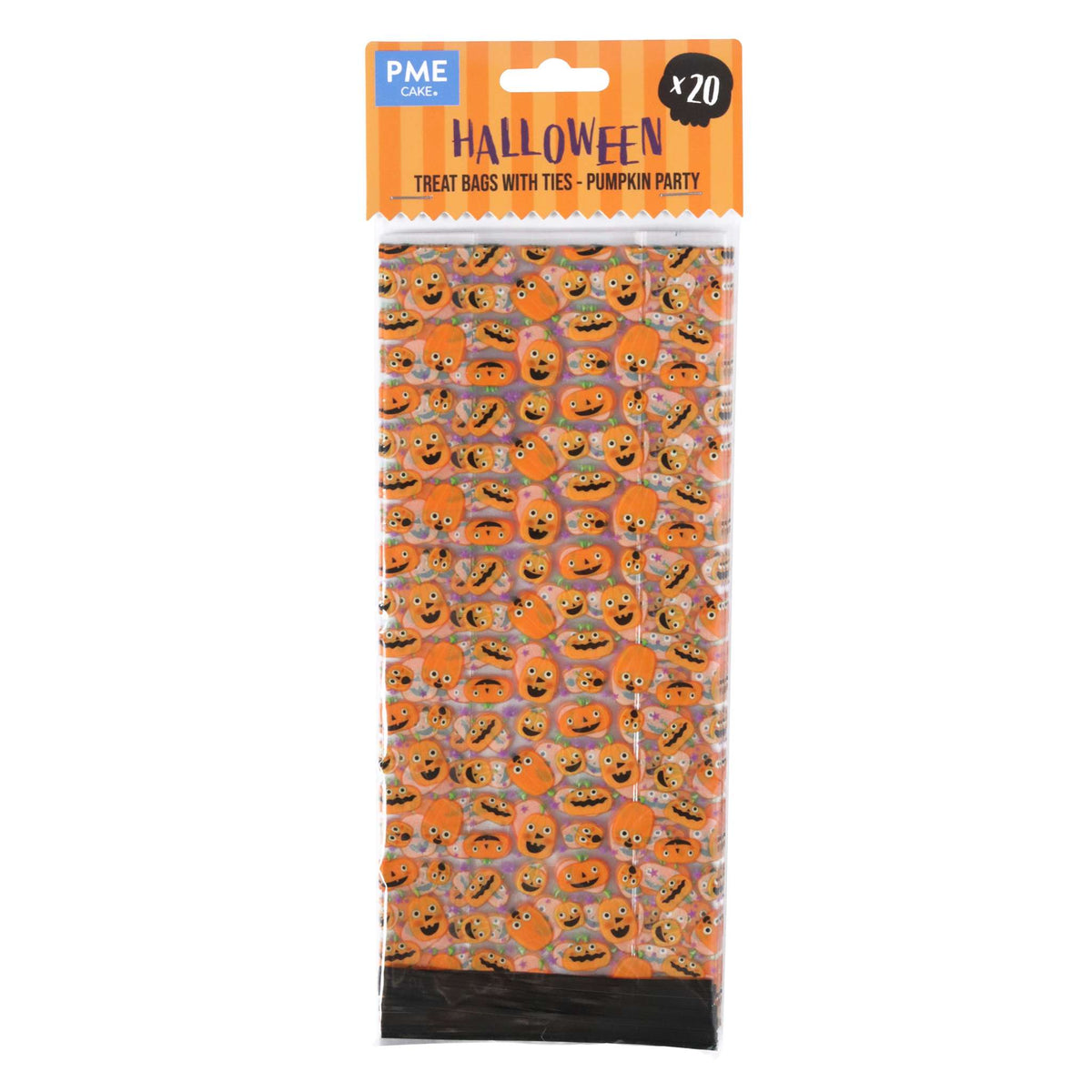 20 Bolsas de plástico para Dulces de Halloween - Fiesta de Calabazas
