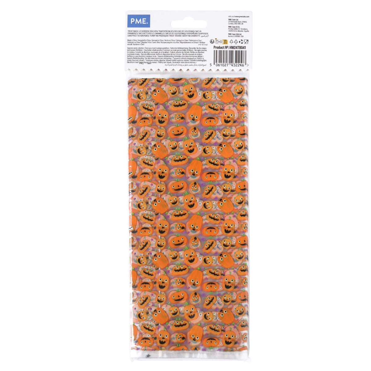20 Bolsas de plástico para Dulces de Halloween - Fiesta de Calabazas
