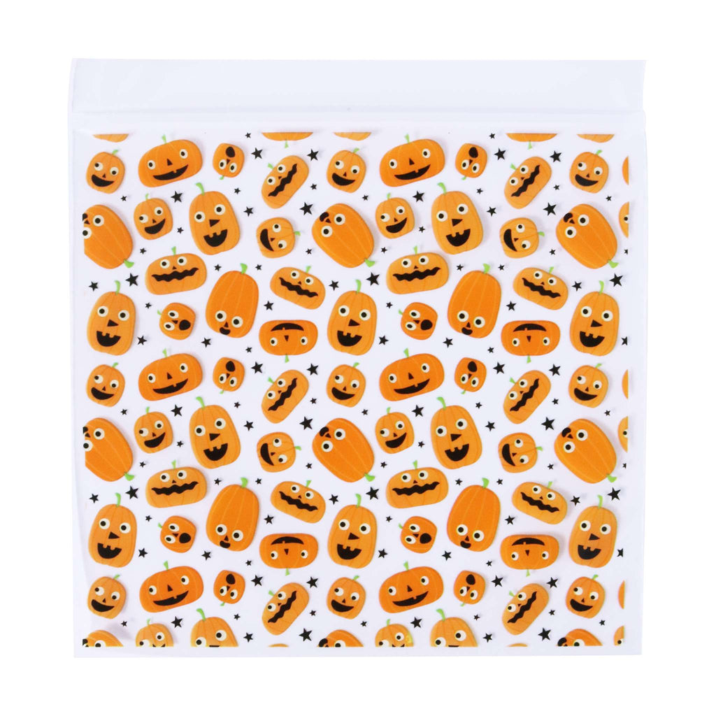 Pumpkin Party Resealable Treat Bags Pk/20