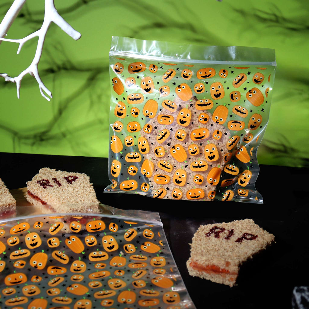 Pumpkin Party Resealable Treat Bags Pk/20