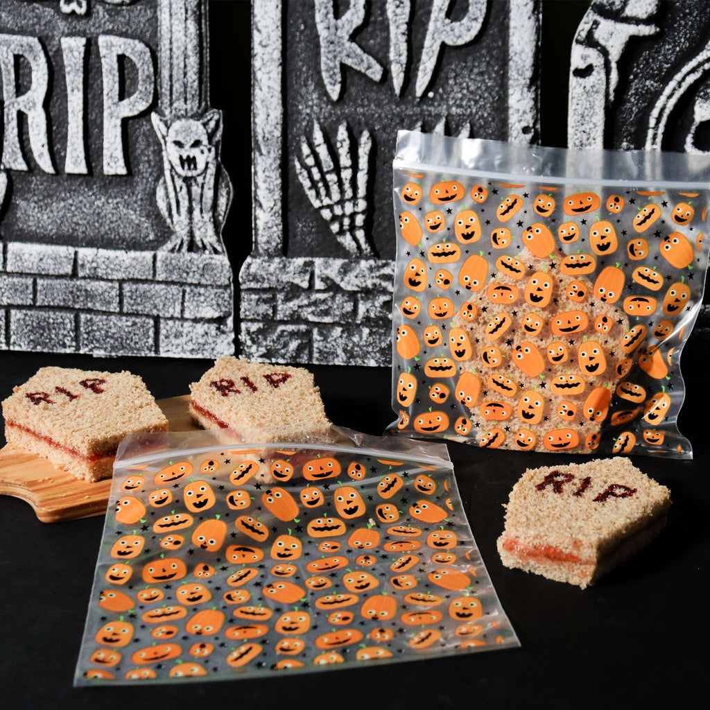 Pumpkin Party Resealable Treat Bags Pk/20