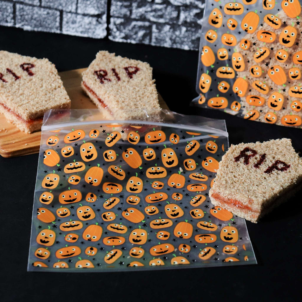 Pumpkin Party Resealable Treat Bags Pk/20