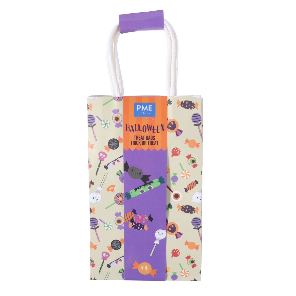 Trick Or Treat Paper Treat Bags Pk/4