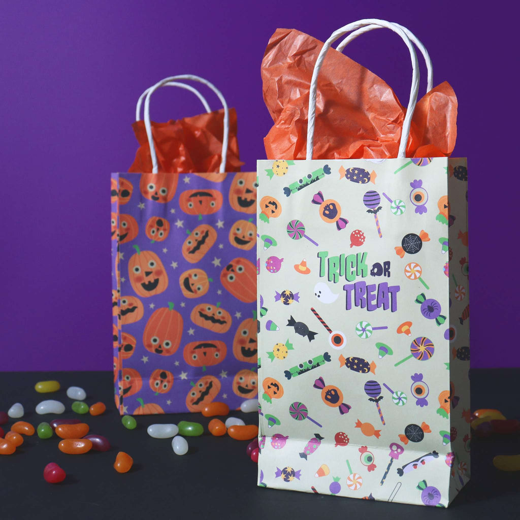 Trick Or Treat Paper Treat Bags Pk/4