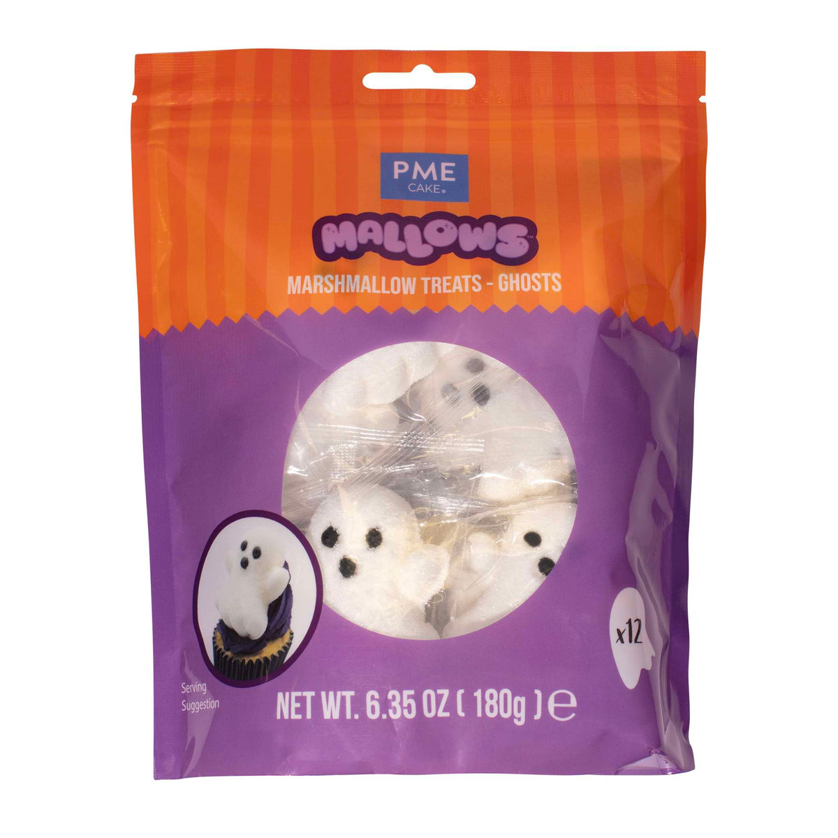 Guimauves d'Halloween - Pack de 12 Fantômes (180g)