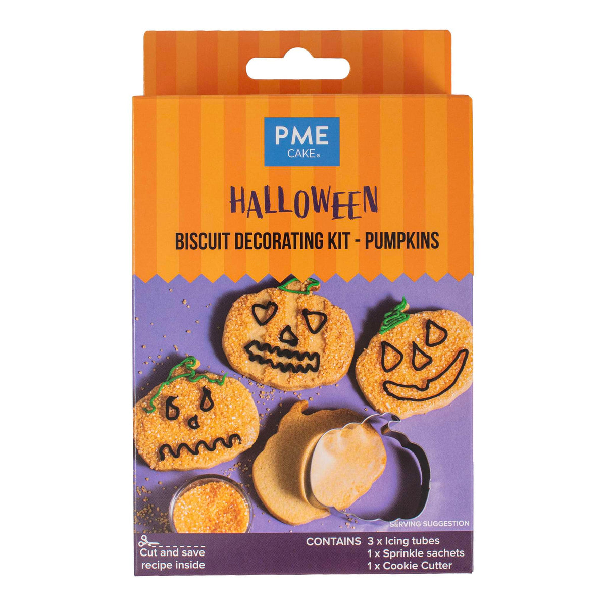 Pumpkins Biscuit Decorating Kit Pk/5 (116.7g)