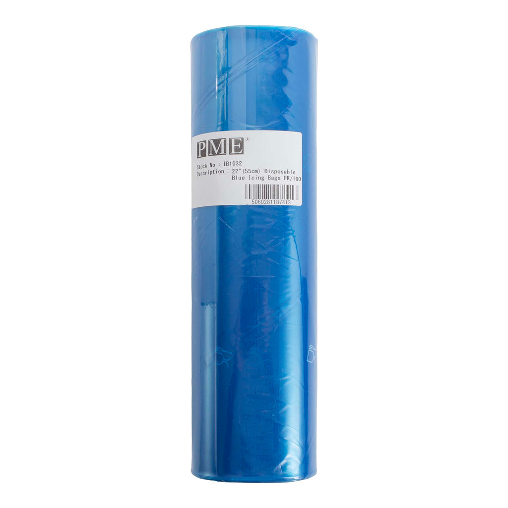 Mangas Pasteleras Desechables Azules, 55cm (22-pulgadas), Paquete de 100
