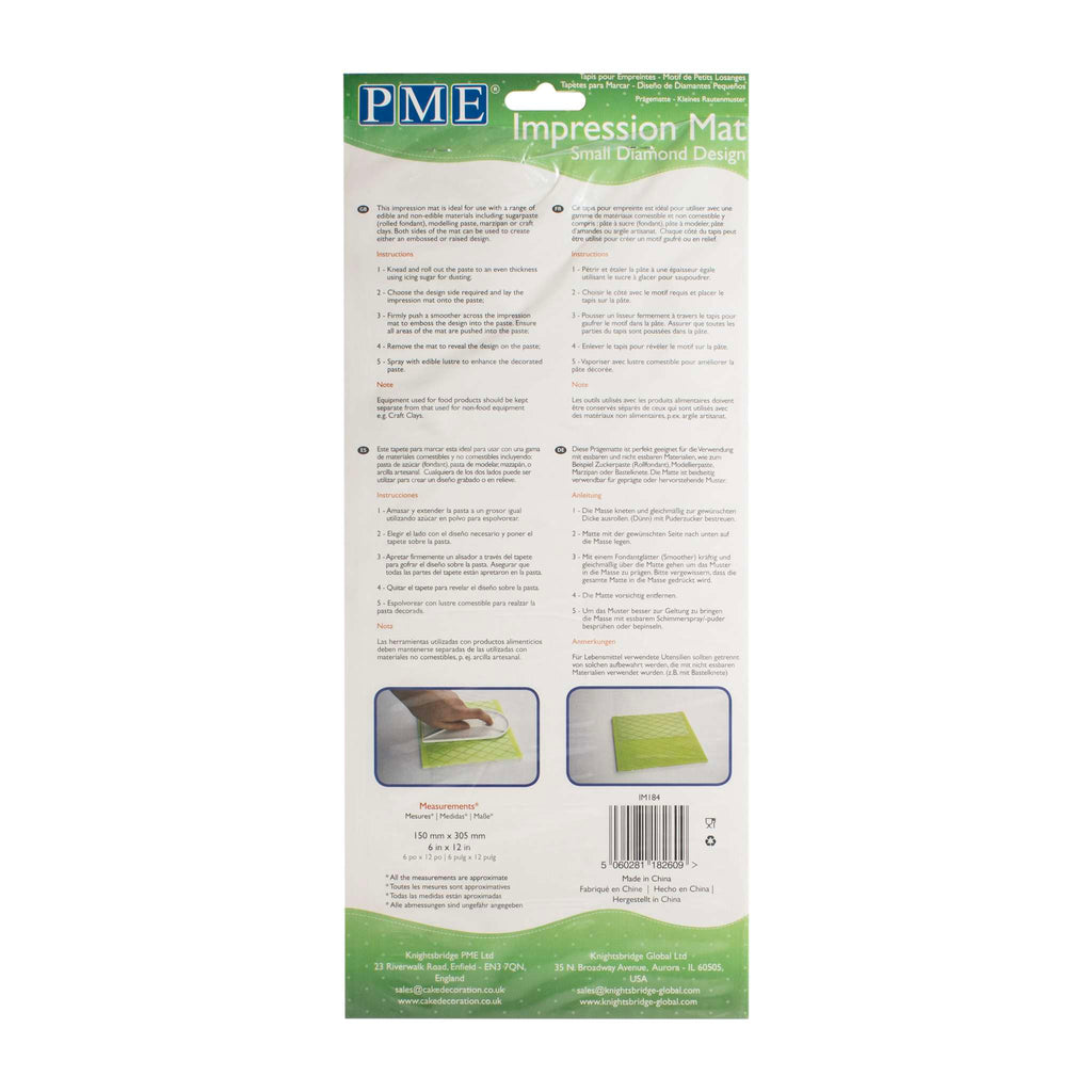 Small Diamond Design Impression Mat (15 x 30.5cm / 6 x 12in)