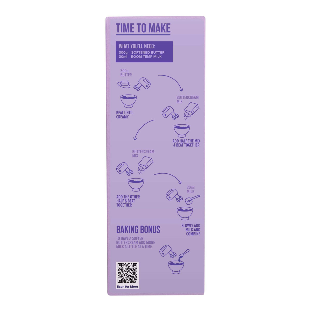 Préparation pour Glaçage crème au beurre - Chocolat (450g)