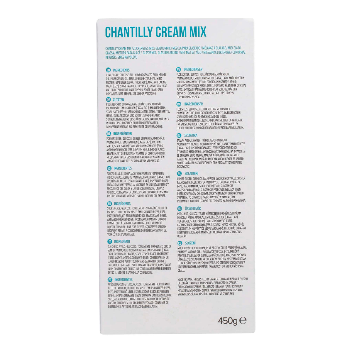 Préparation pour Crème Chantilly (450g)