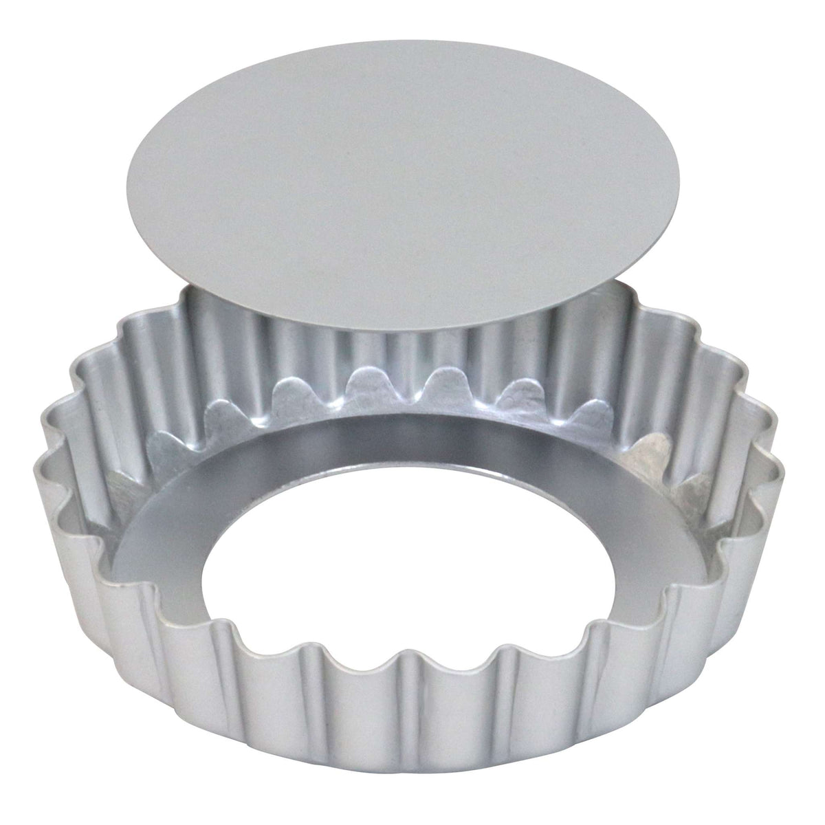 Loose Bottom Flan Aluminium Cake Tin (4 x 1" / 100 x 25mm)