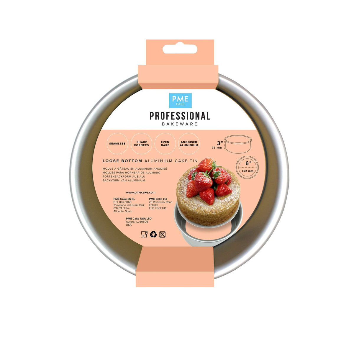Kuchenform mit losem Boden (152 x 75mm / 6 x 3")
