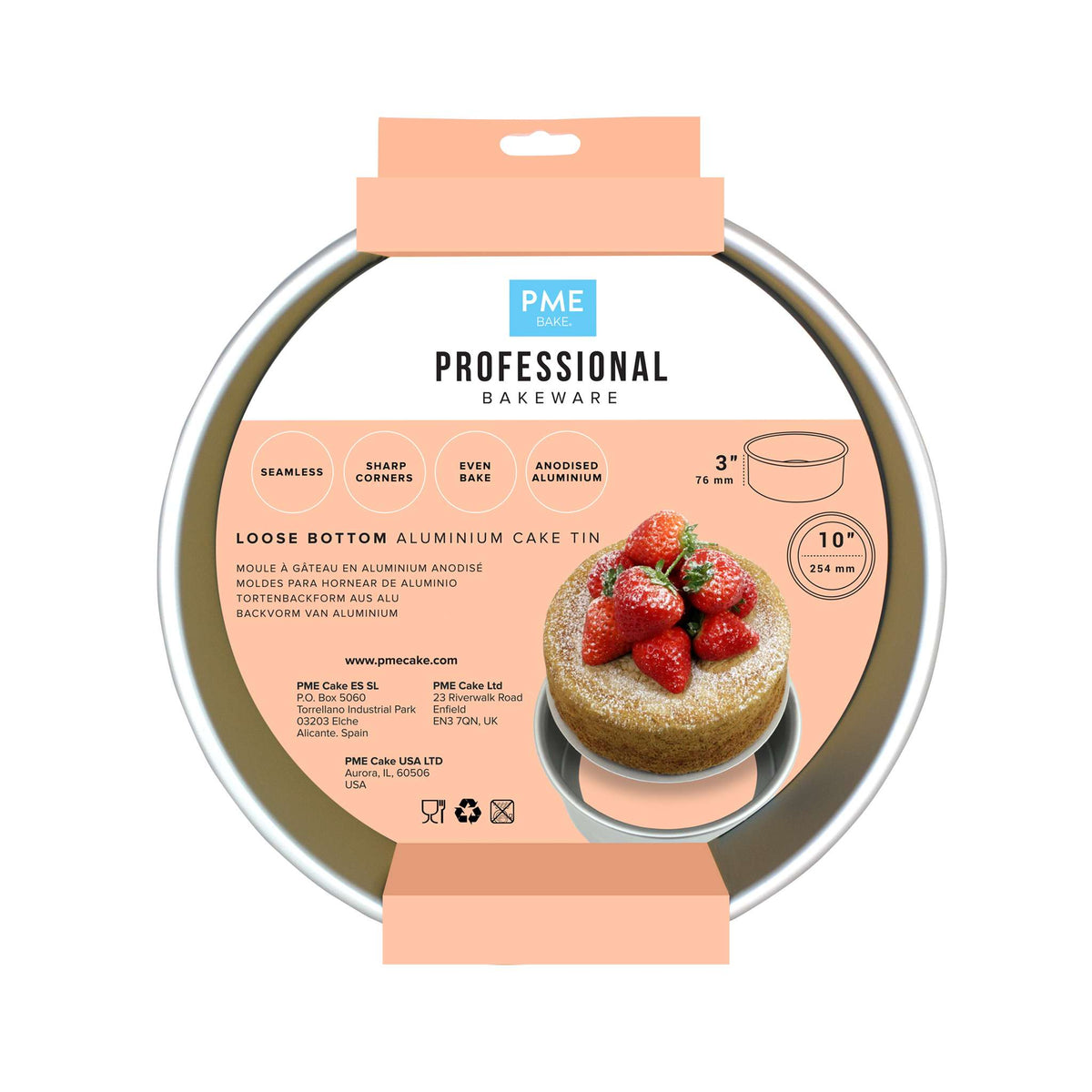 Kuchenform mit losem Boden (254 x 75mm / 10 x 3")