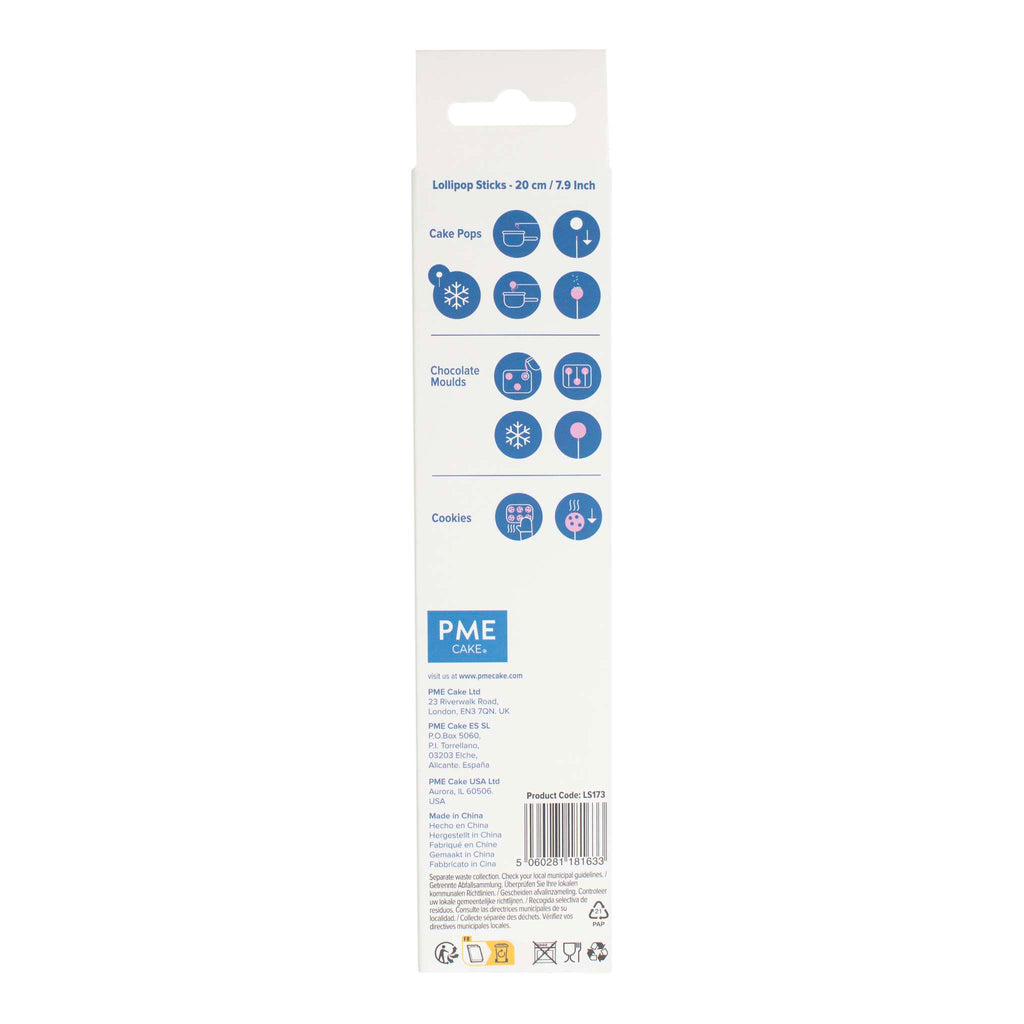 Lollipop-Sticks Pk/25 (20cm / 7,9")