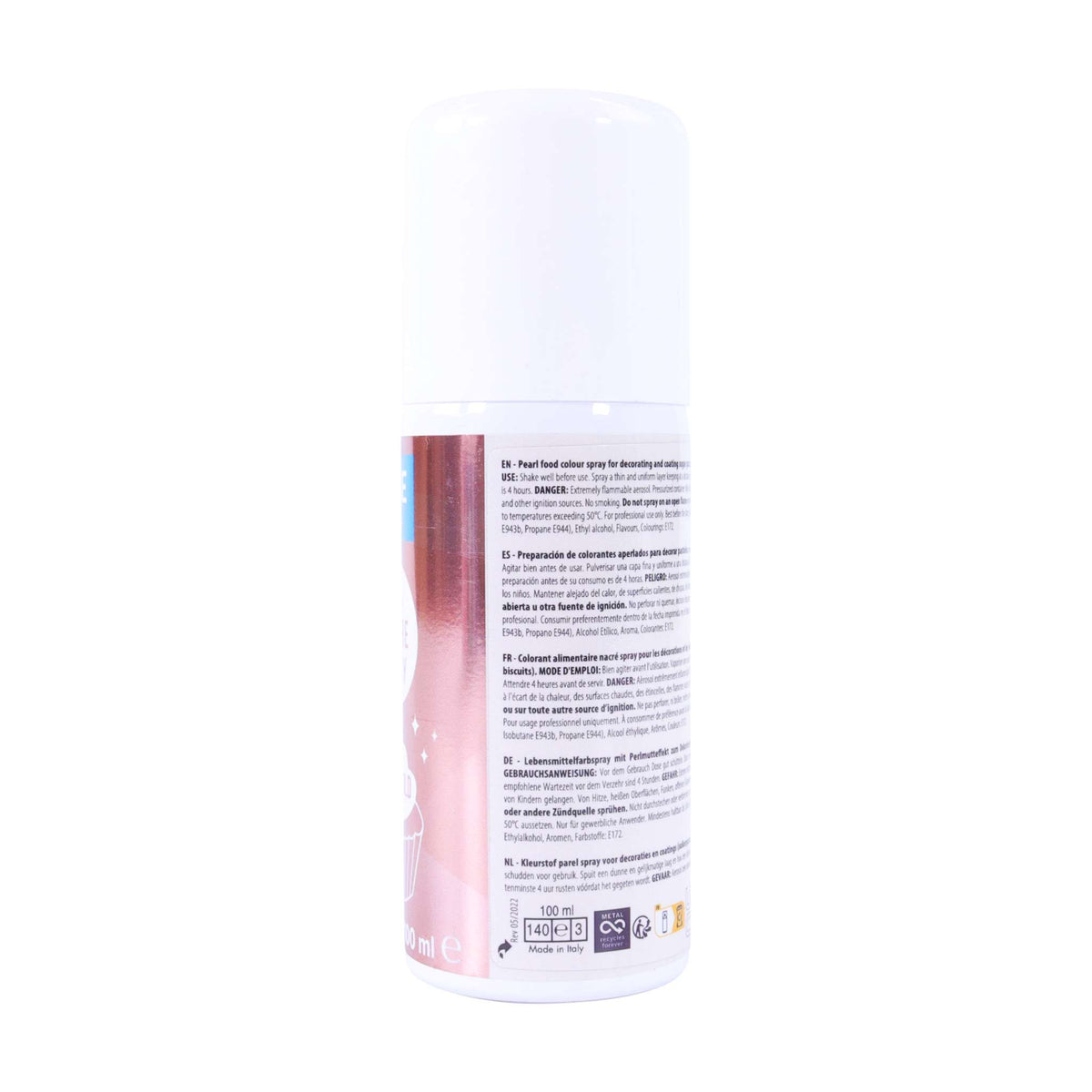 Bombe Lustre Comestible - Or Rose (100ml)