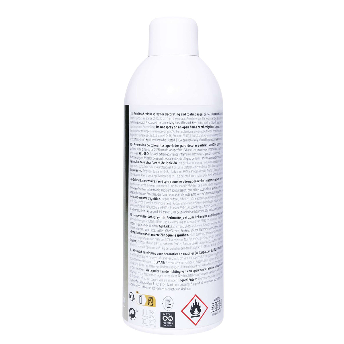 Gold Ti02 Free Edible Lustre Spray (400ml)