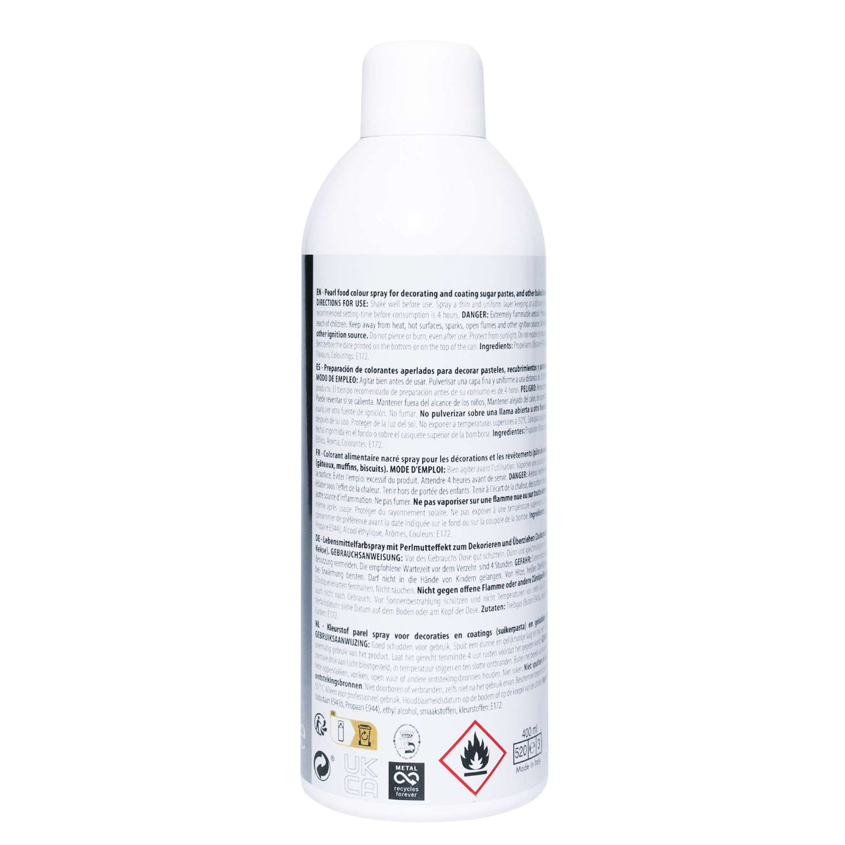 Spray Lustre Comestible - Plata (400ml)