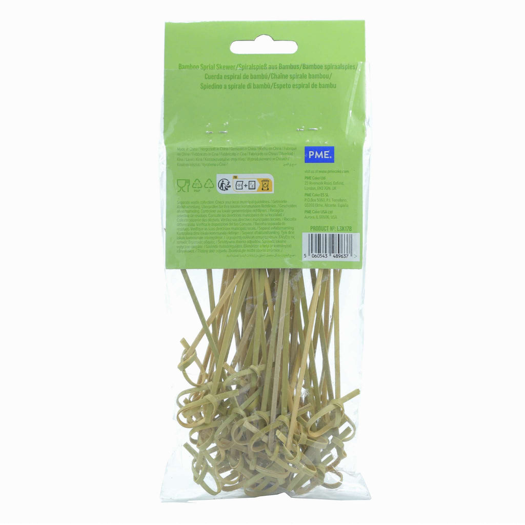 Bamboo Spiral Skewers Pk/50 (12cm)
