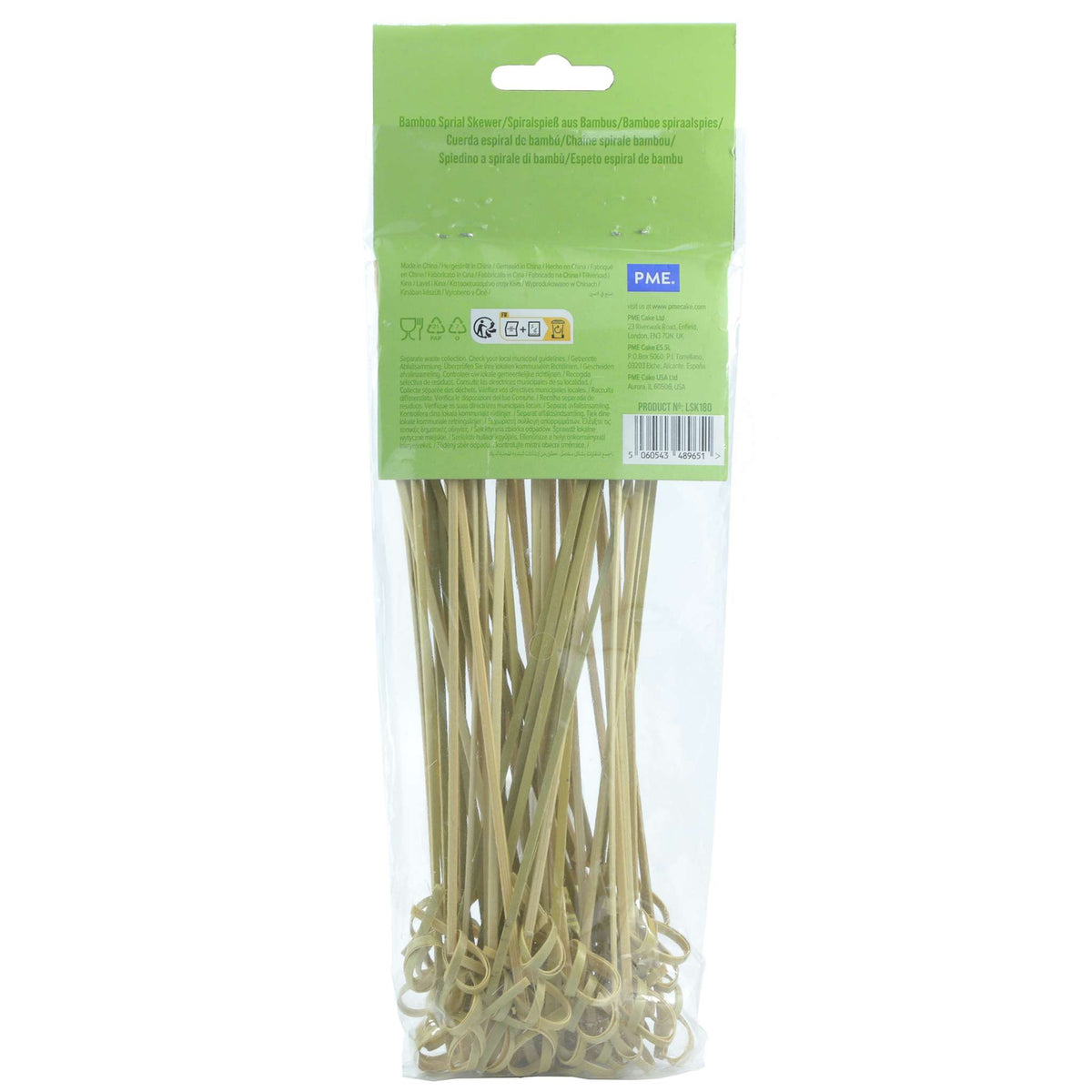 Bamboo Spiral Skewers Pk/50 (18cm)