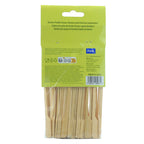 Brochetas de Bambú con forma Plana de 12cm, 50 unidades