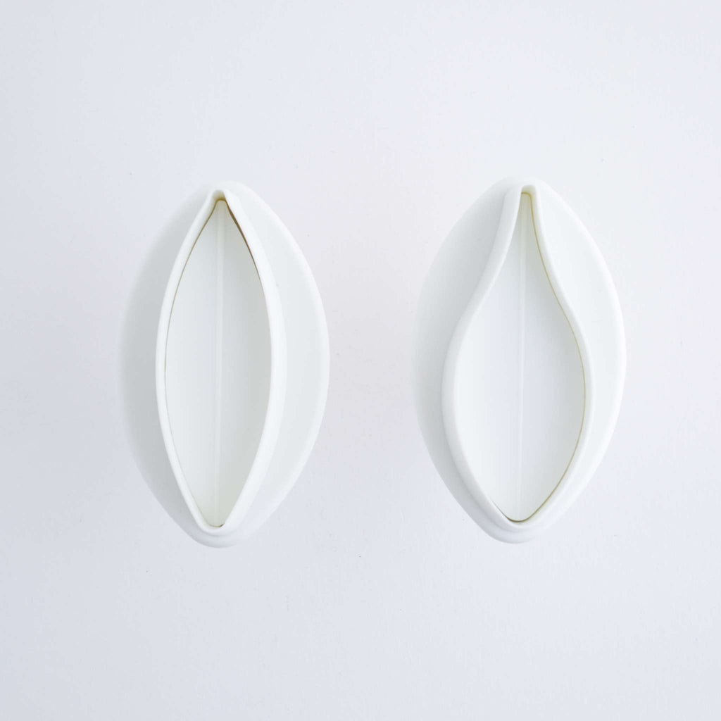Floral Plunger Cutters - Klein Geaderde Lelie Set van 2 (60mm / 2.4")
