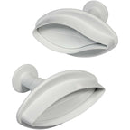 Large Veined Lily Plunger Fondant Cutters Set Of 2