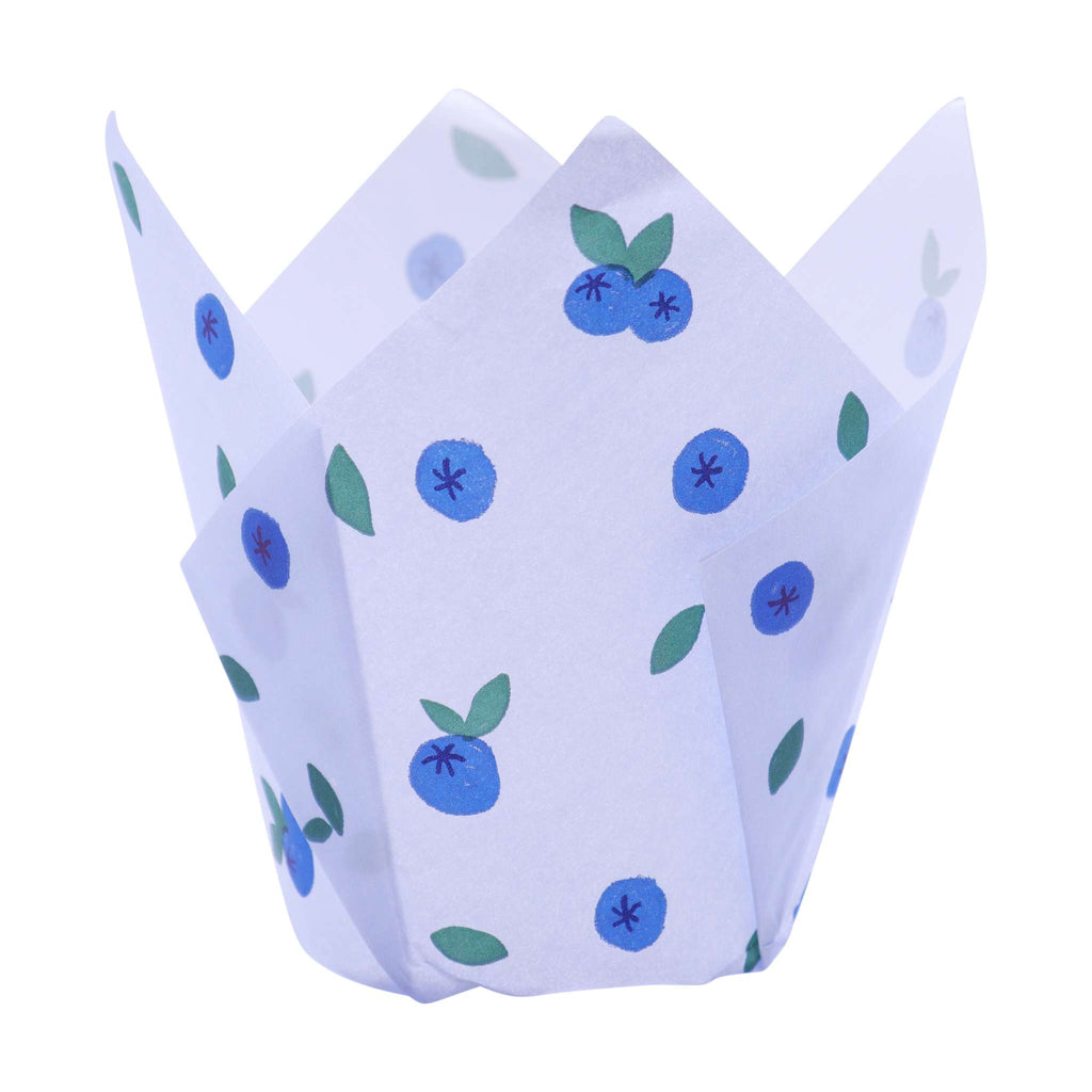 Blueberries Tulip Shaped Baking Cups Pk/24