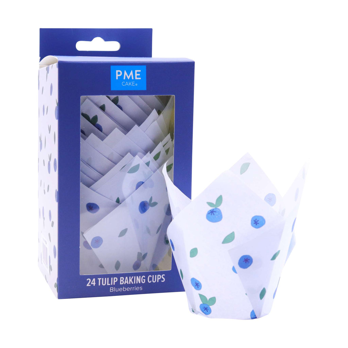 Blueberries Tulip Shaped Baking Cups Pk/24