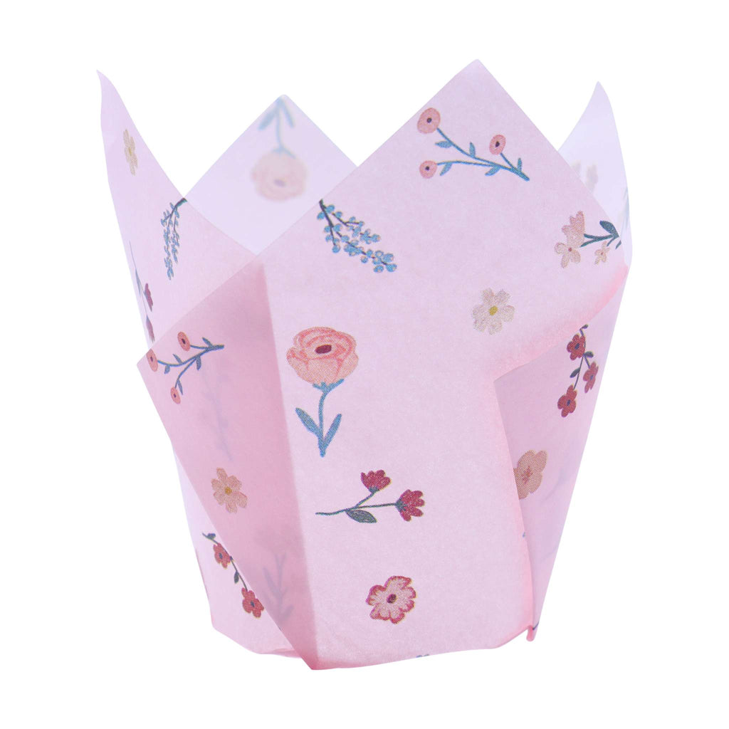Molde para Muffin de Tulipán - Flores Aisladas Pk/24