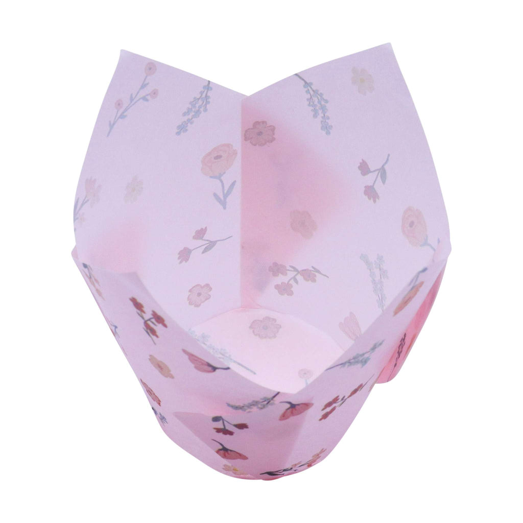 Molde para Muffin de Tulipán - Flores Aisladas Pk/24