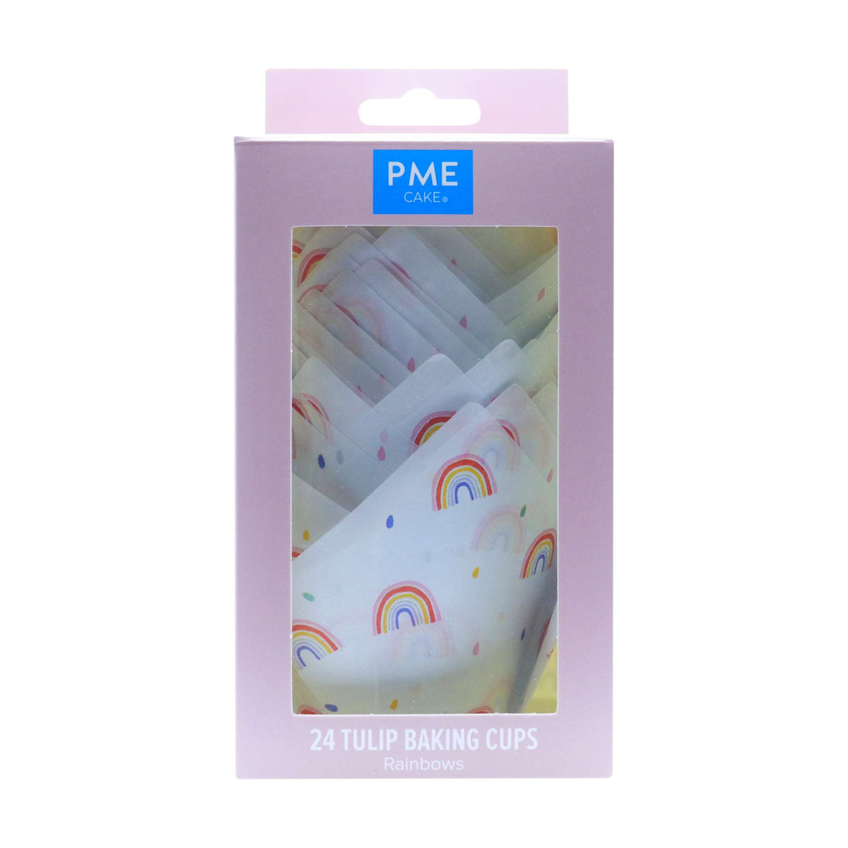 Rainbows Tulip Shaped Baking Cups Pk/24