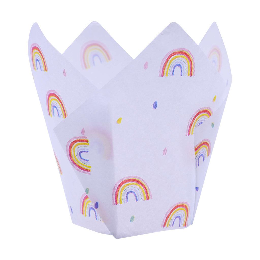 Tulpen-Backförmchen - Regenbogen Pk/24