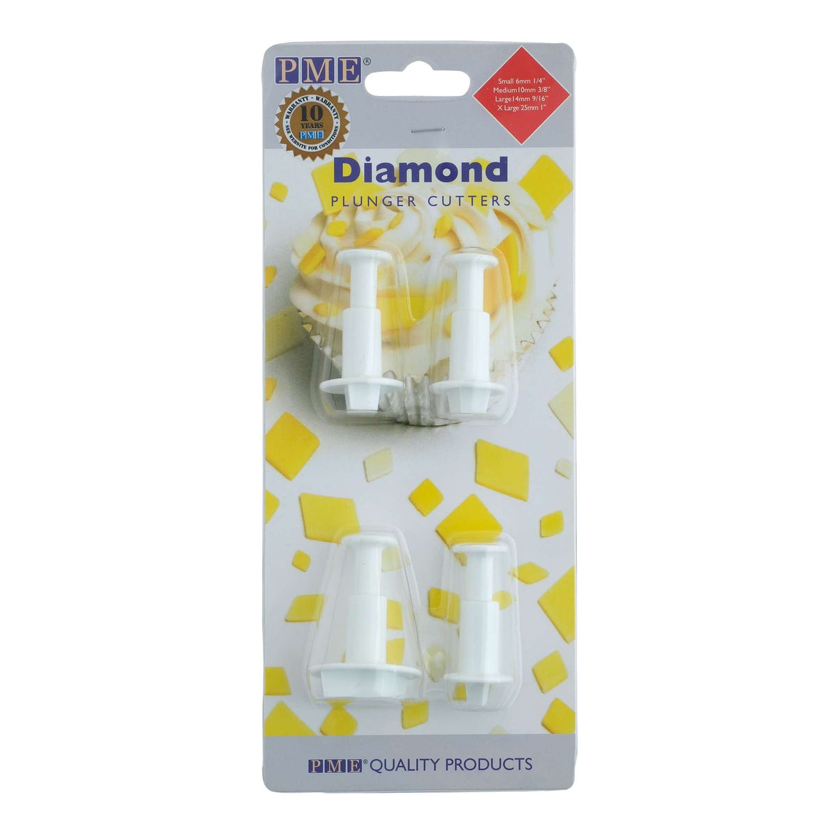 Emporte-pièces à poussoir - Ensemble de 4 Diamants S/M/L/XL
