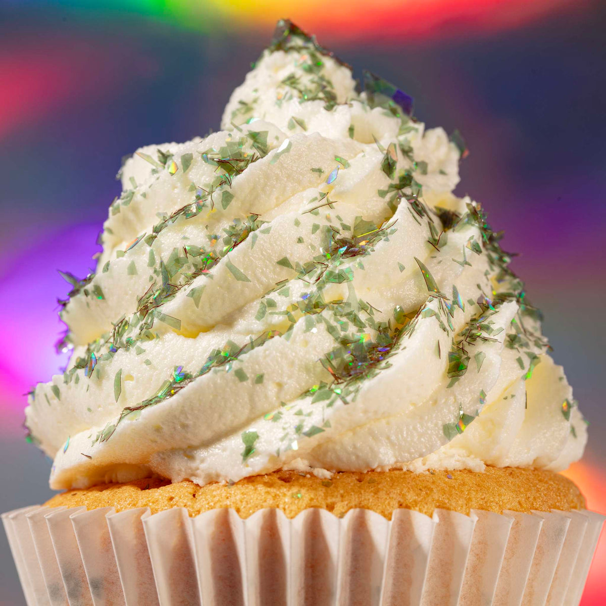 Magic Sparkles, Flocons de Paillettes Irisées Comestibles - Émeraude Verte (3g)
