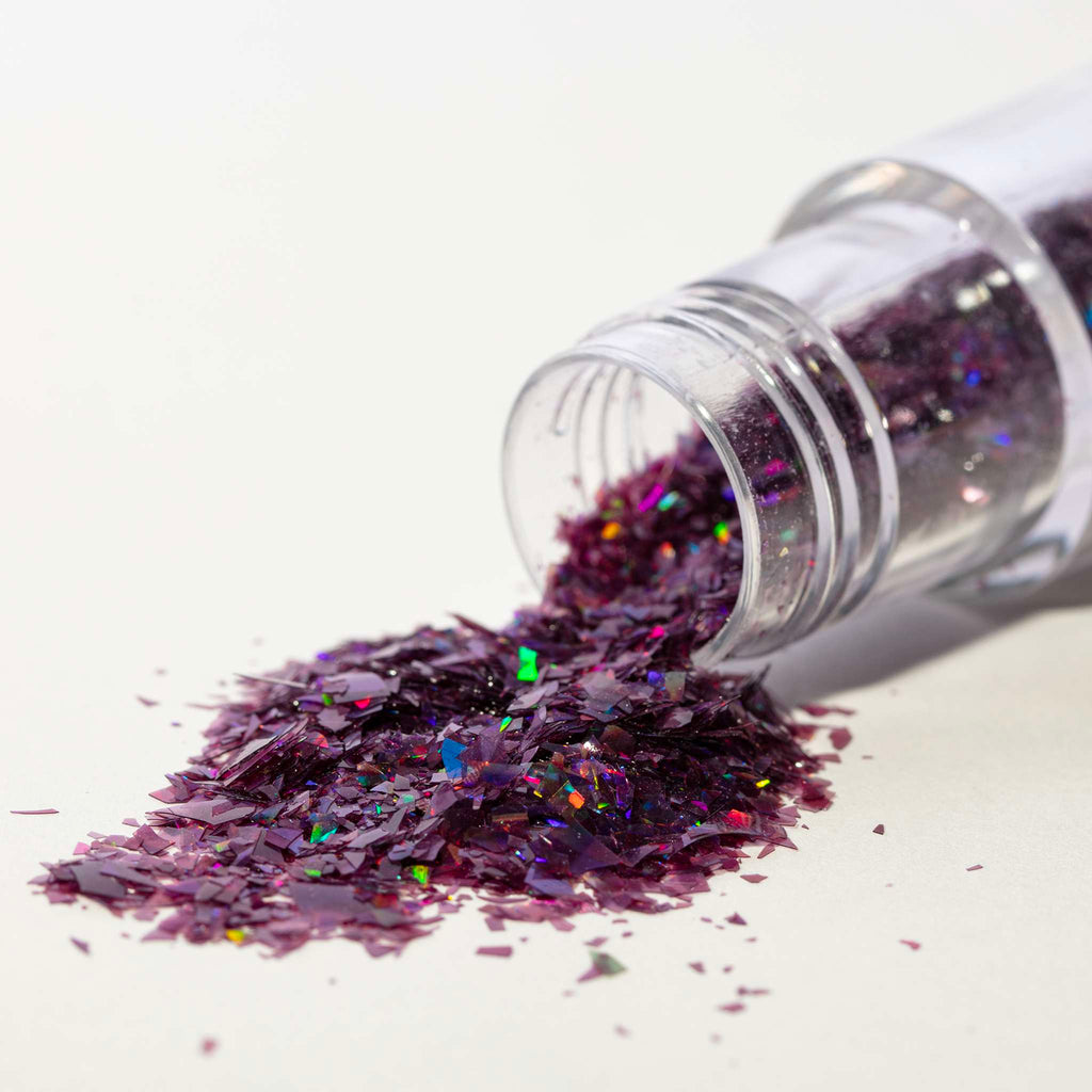 Magic Sparkles, Copos de Glitter Iridiscente Comestible - Amatista Morada (3g)
