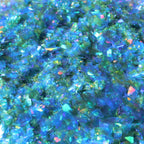 Magic Sparkles, Flocons de Paillettes Irisées Comestibles - Lagune Insulaire (3g)