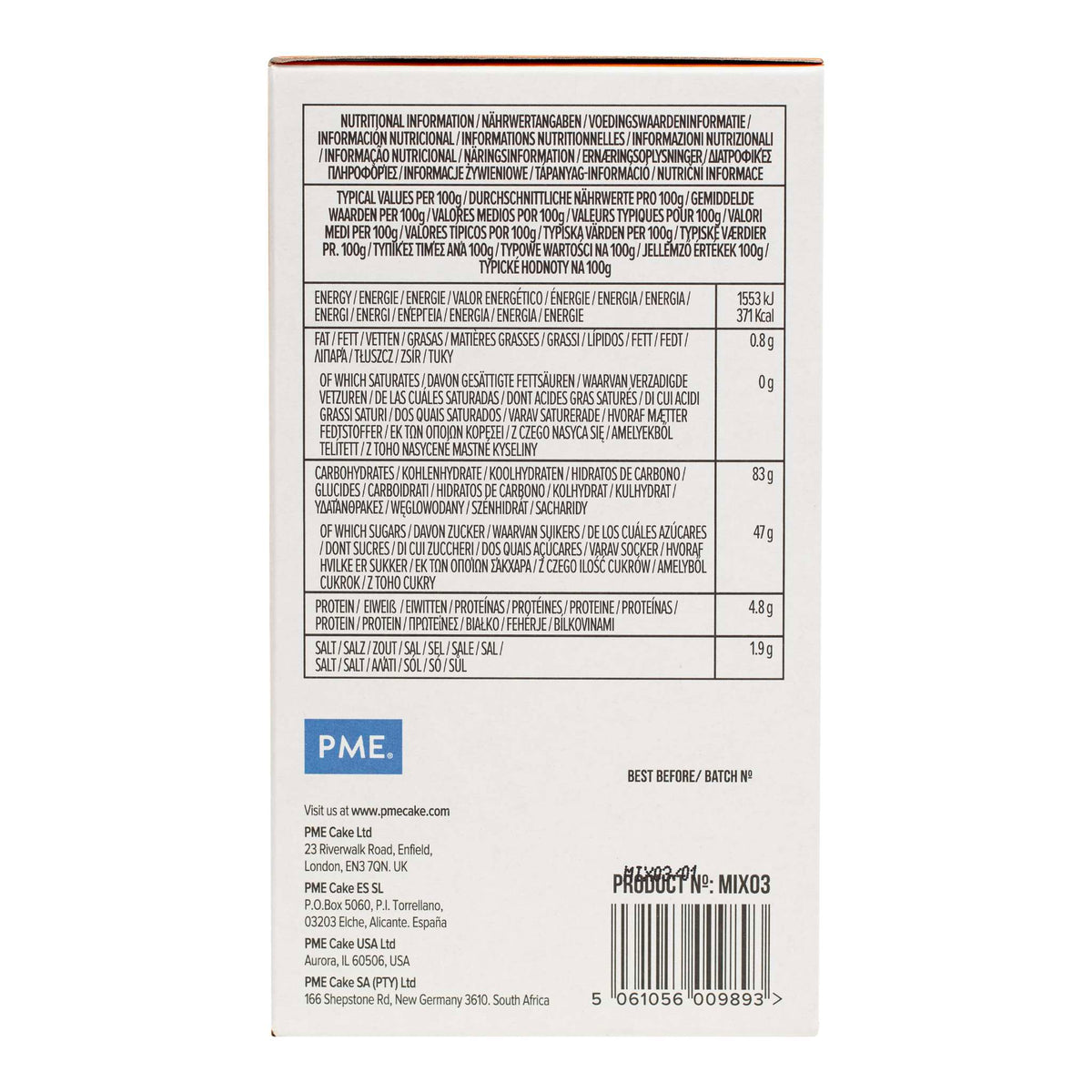 Préparation pour Gâteau aux Carottes (450g)
