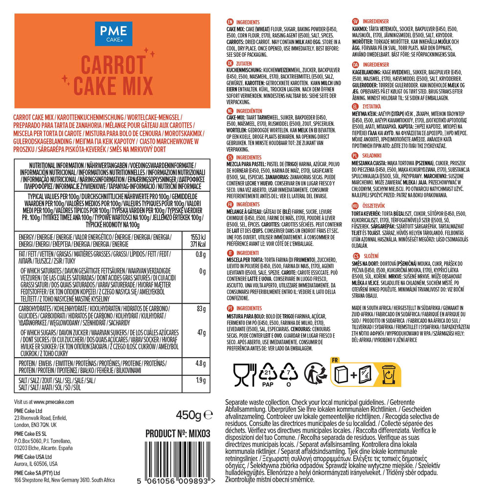 Karottenkuchen-Mischung (450g)